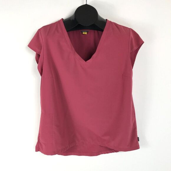 Eddie Bauer Travex Active Tee Women's Large Pink Stretch Pocket Outdoor Summer - Picture 1 of 11